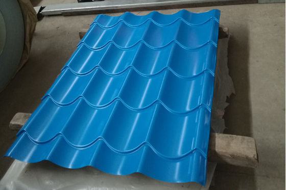 Building Corrugated Steel Roofing Sheets / Corrugated Sheet Metal Panels Color Customized